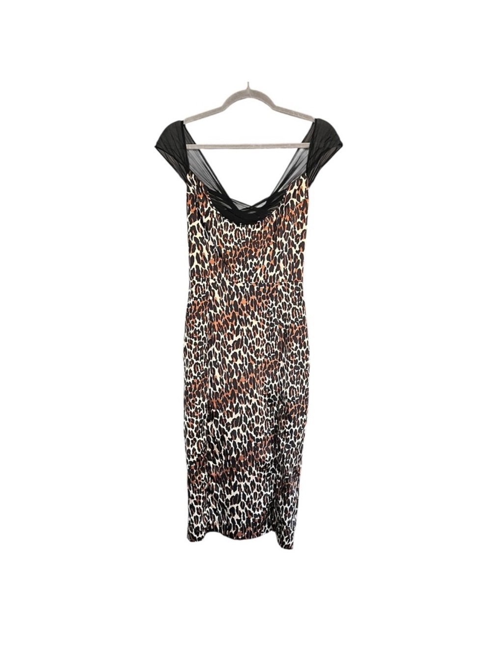 Archive Betsey Johnson Y2K Silk Leopard Dress Amy Winehouse ASO Rare Size 4 - Picture 3 of 12